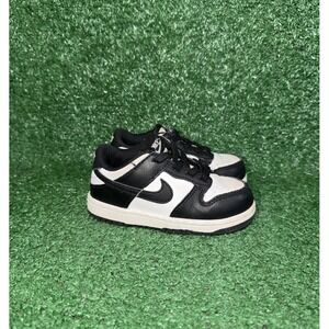 Nike Dunk Low Panda Toddler Little Kids Size 8C Black White Shoes CW1588-100